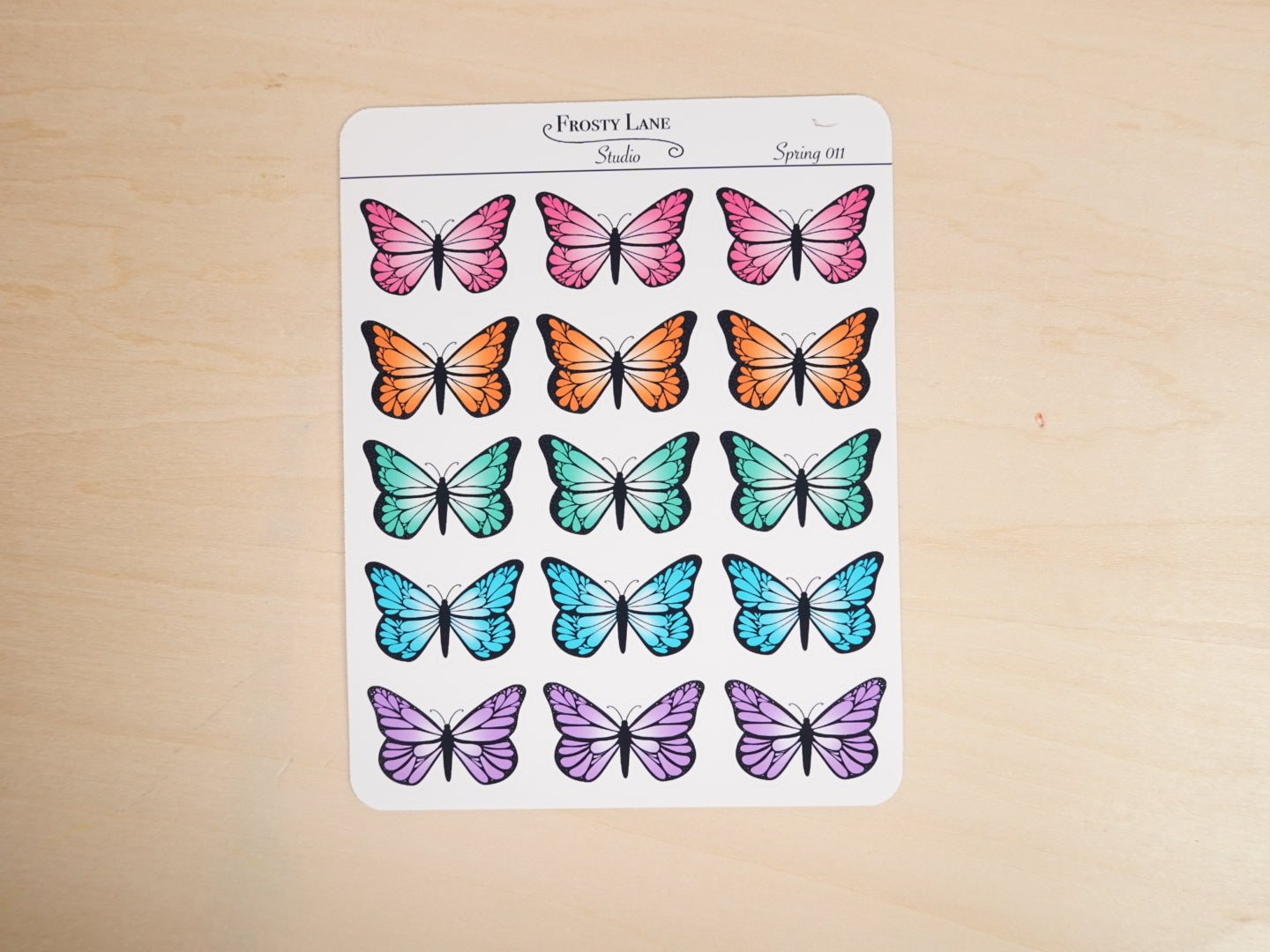 Spring011. Butterfly Sticker Sheet