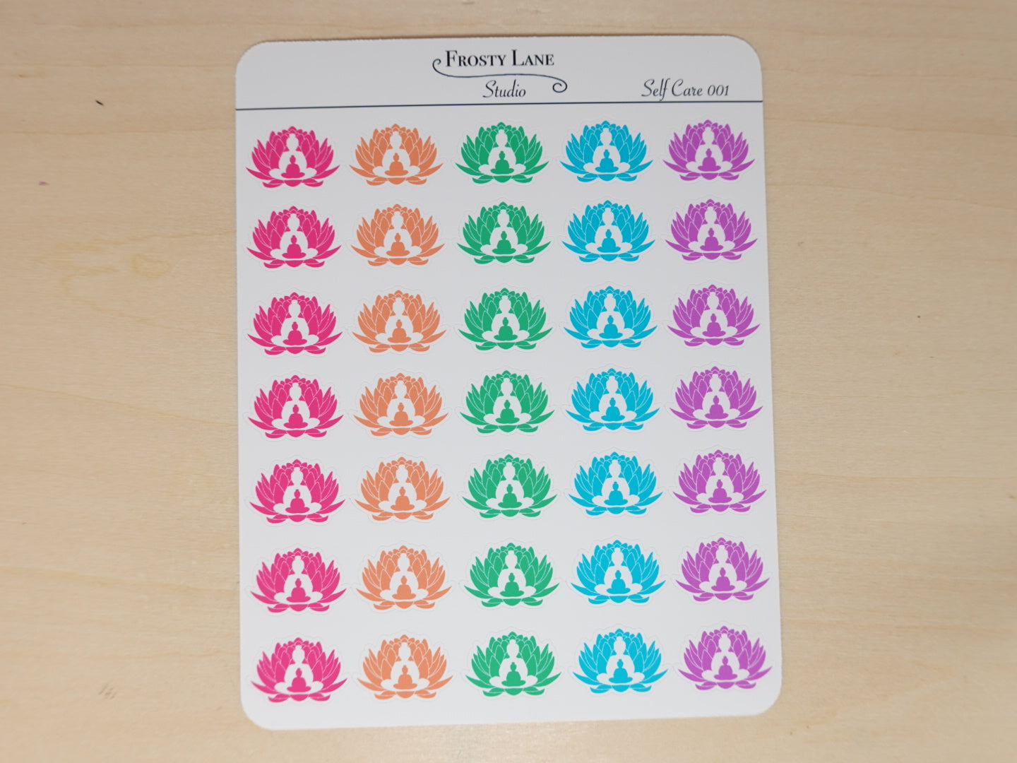 Self Care 001. Meditation Sticker Sheet