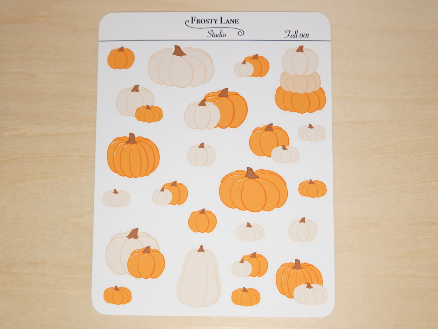 Fall001. Pumpkin Patch Sticker Sheet