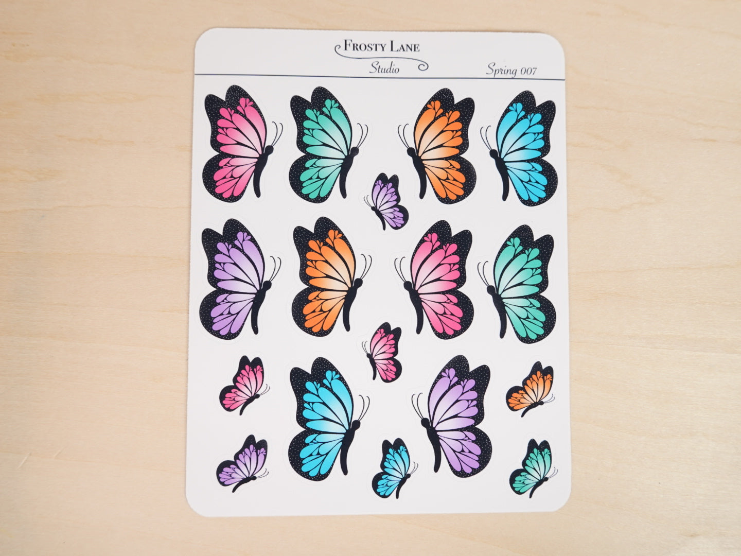 Spring007. Butterfly Sticker Sheet