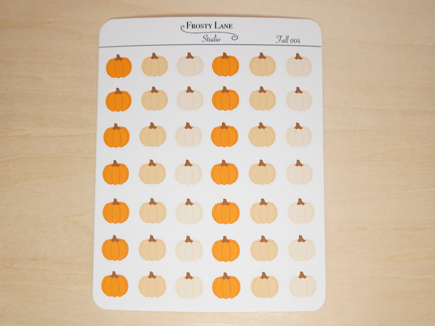 Fall004. Mini Pumpkin Sticker Sheet