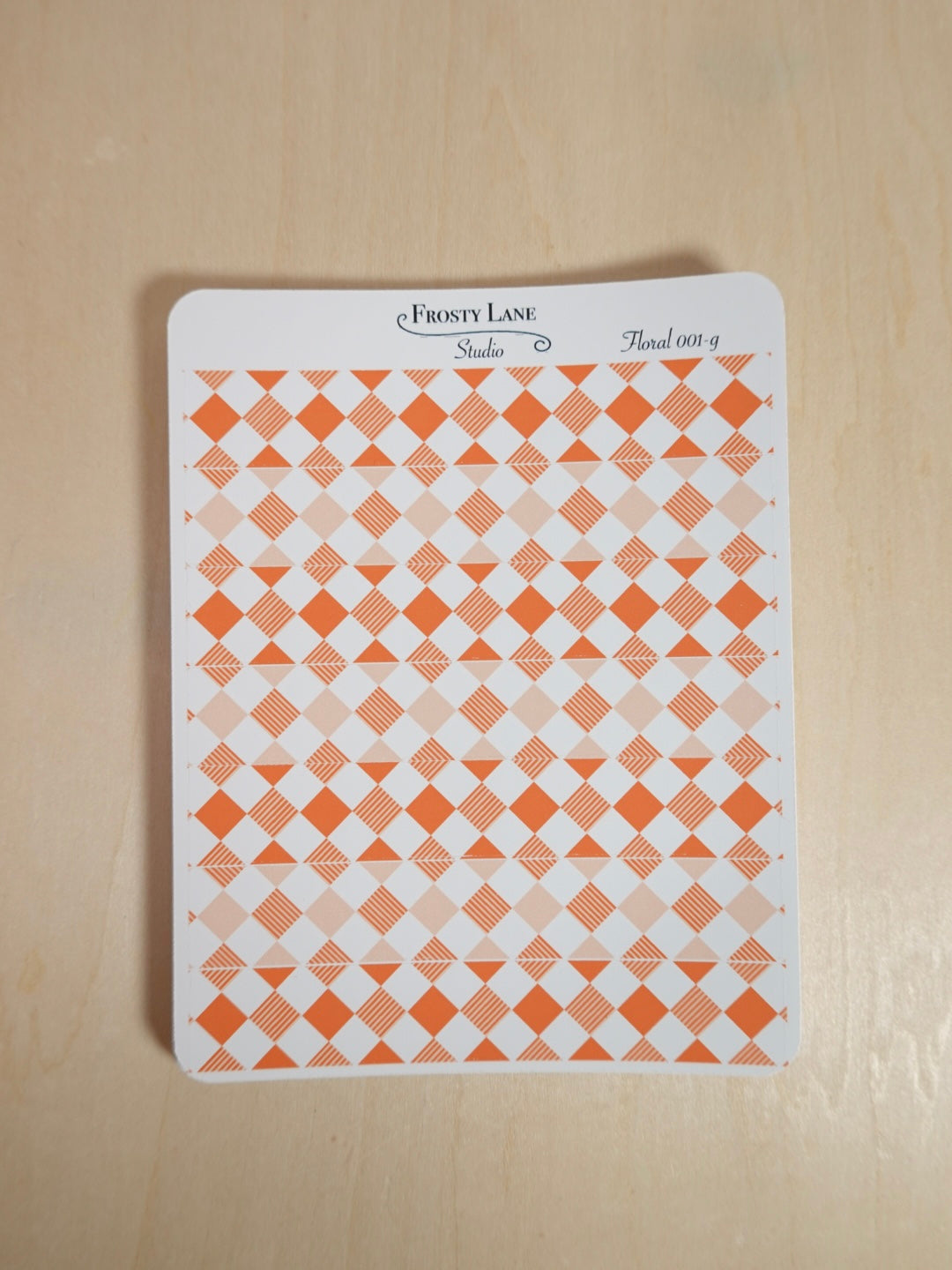 Floral 001 G. Orange Washi Strip Sticker Sheets