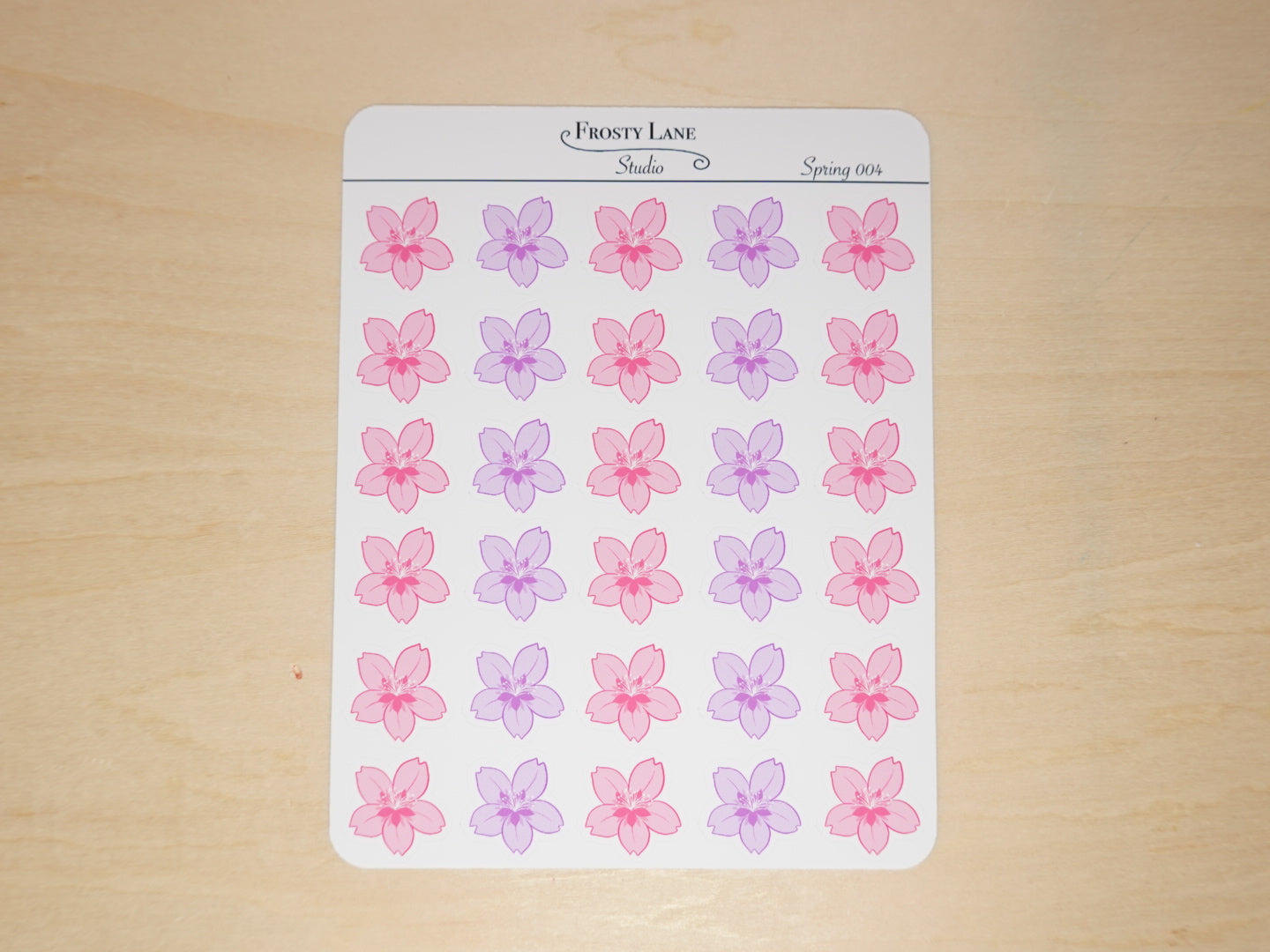 Spring004. Mini Cherry Blossom Sticker Sheet