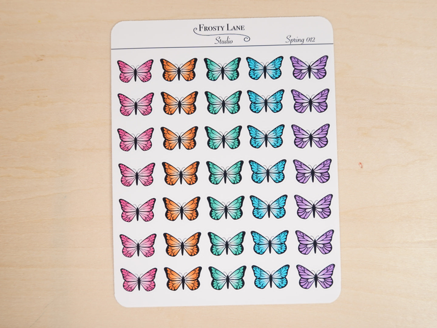 Spring012. Butterfly Sticker Sheet