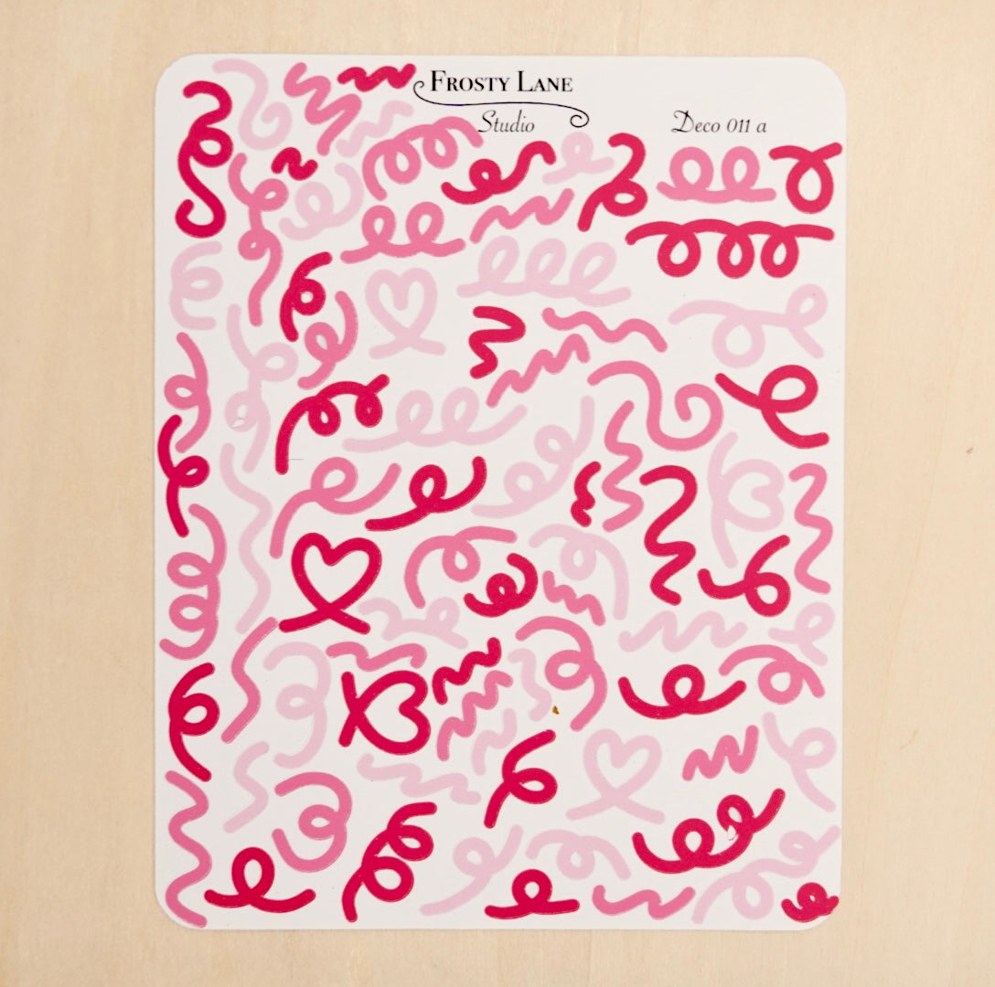 Deco011.a. Confetti Outline Sticker Sheet