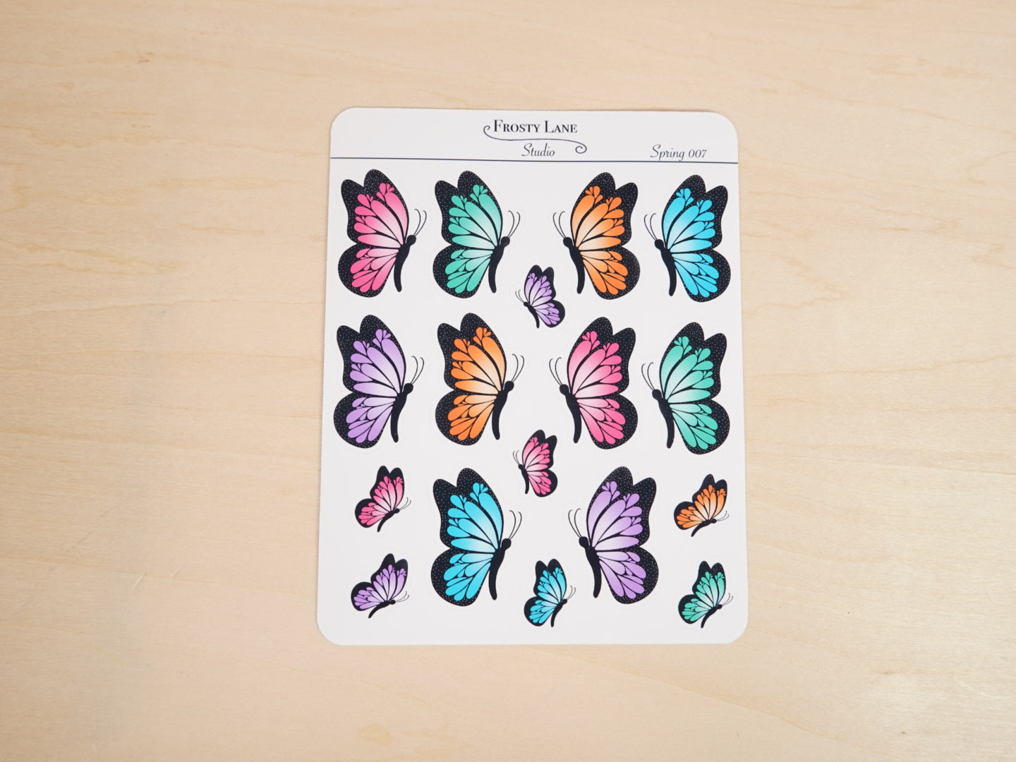 Spring007. Butterfly Sticker Sheet