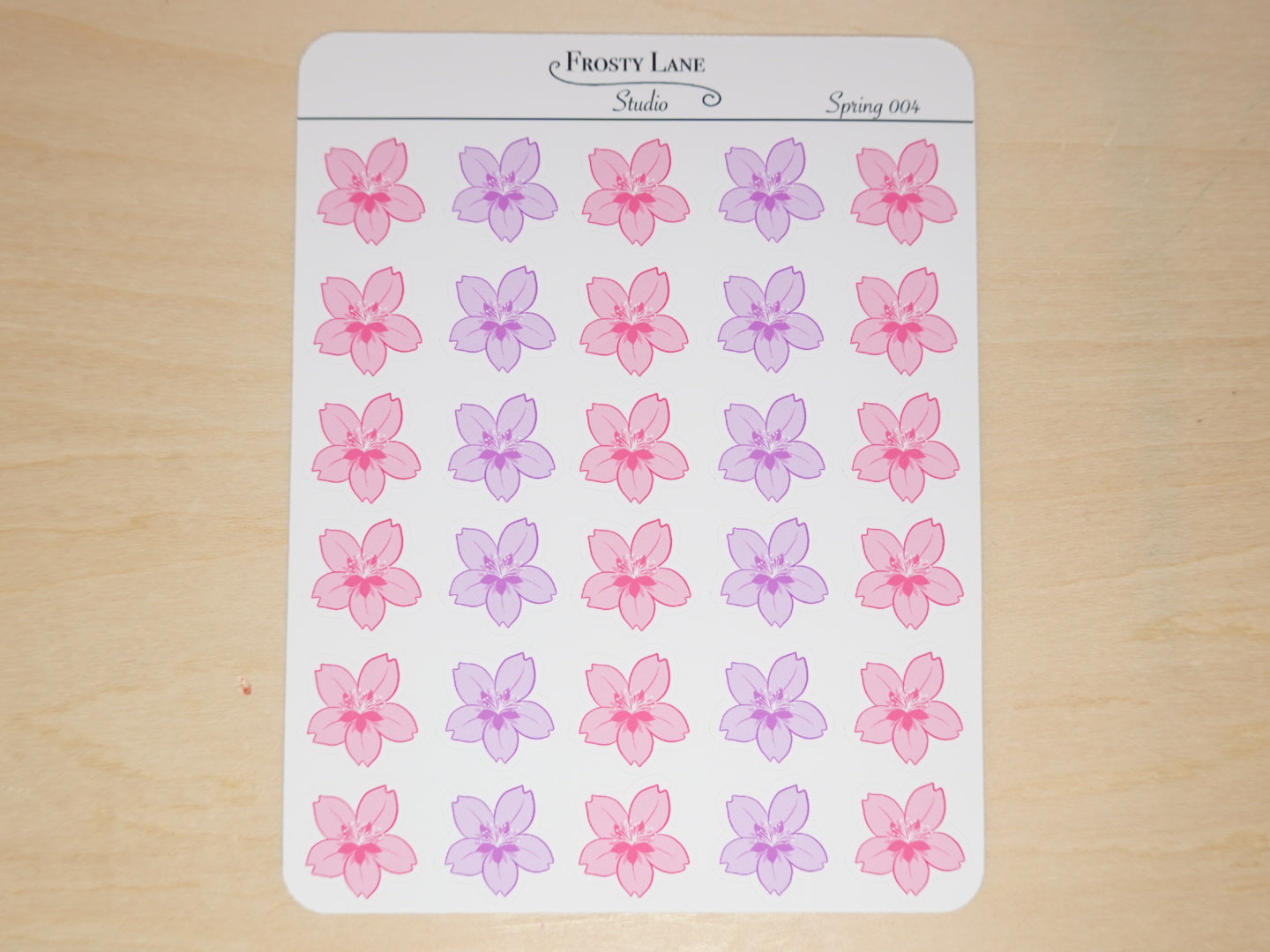 Spring004. Mini Cherry Blossom Sticker Sheet
