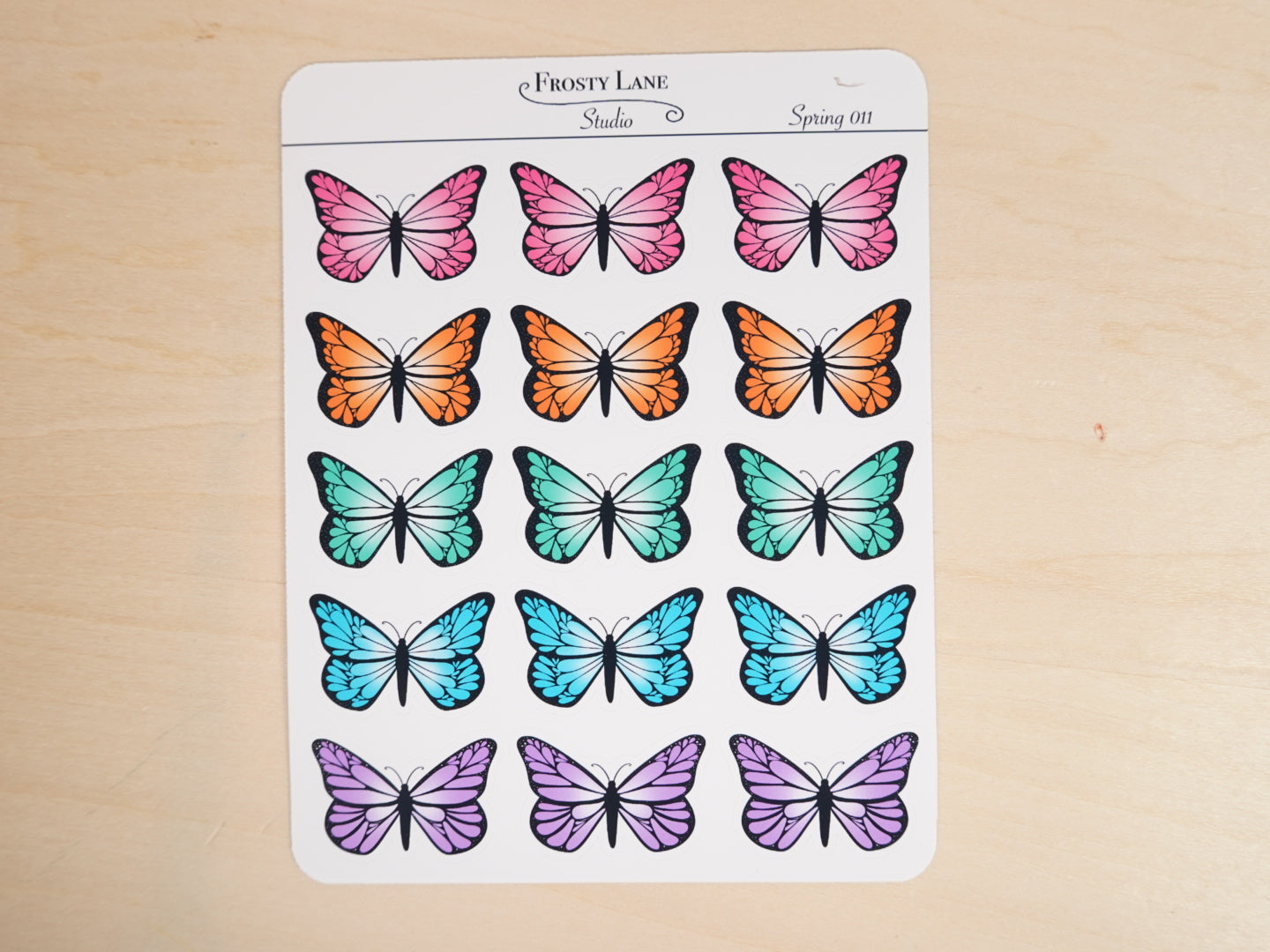 Spring011. Butterfly Sticker Sheet