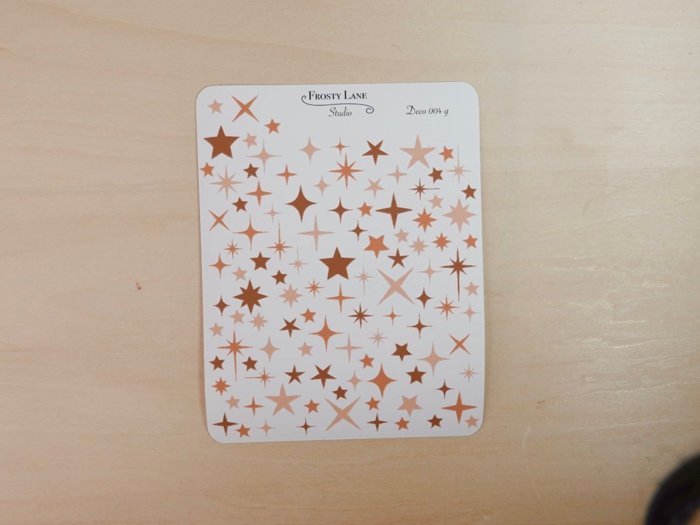 Deco004.g. Brown Sparkles Sticker Sheet