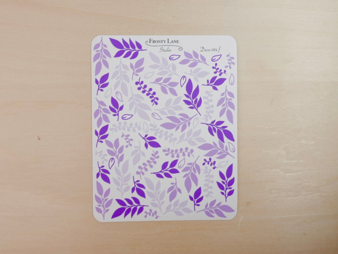 Deco014.f. Purple Foliage Sticker Sheet