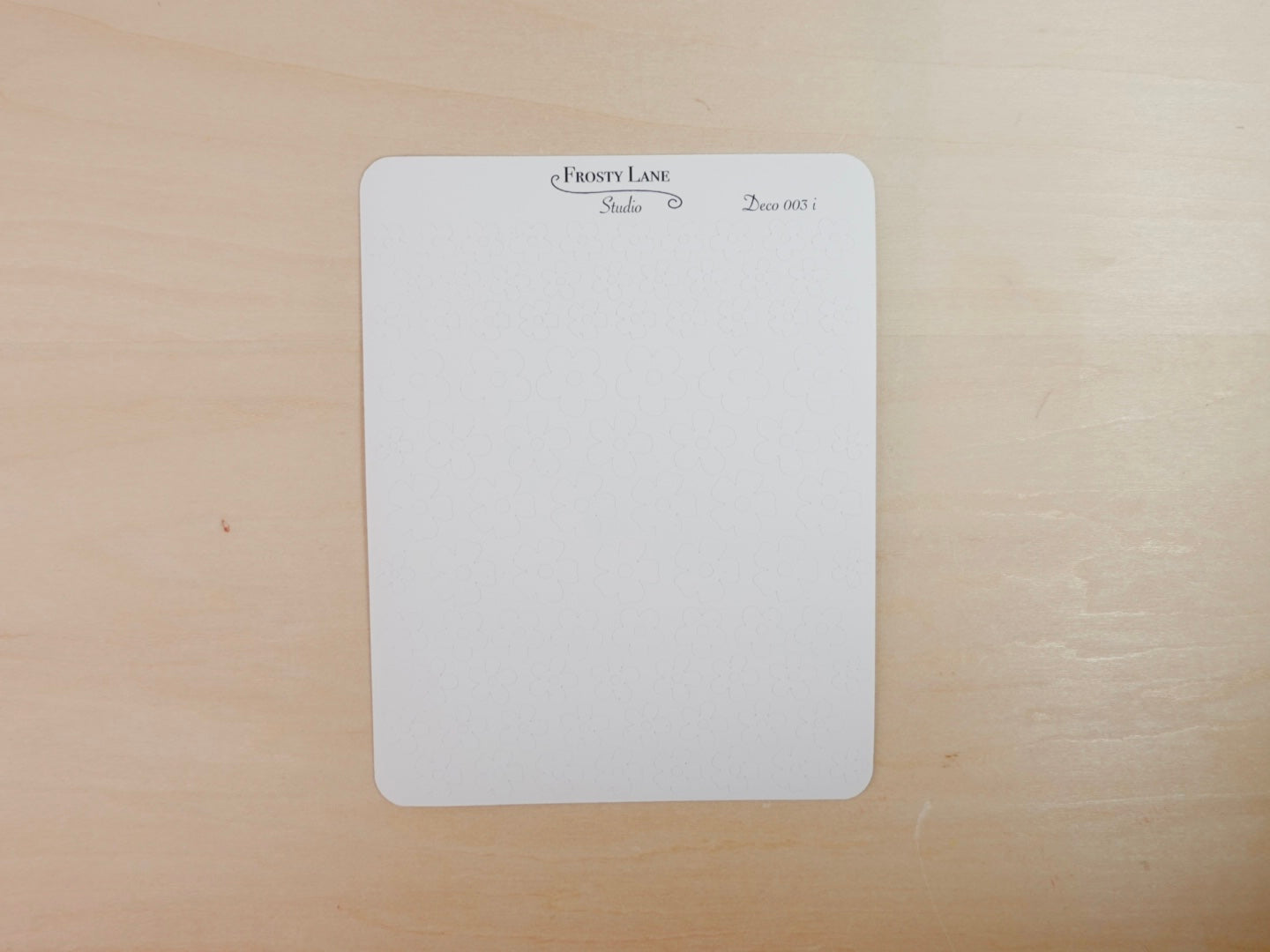Deco003.i. White Flower Sticker Sheet