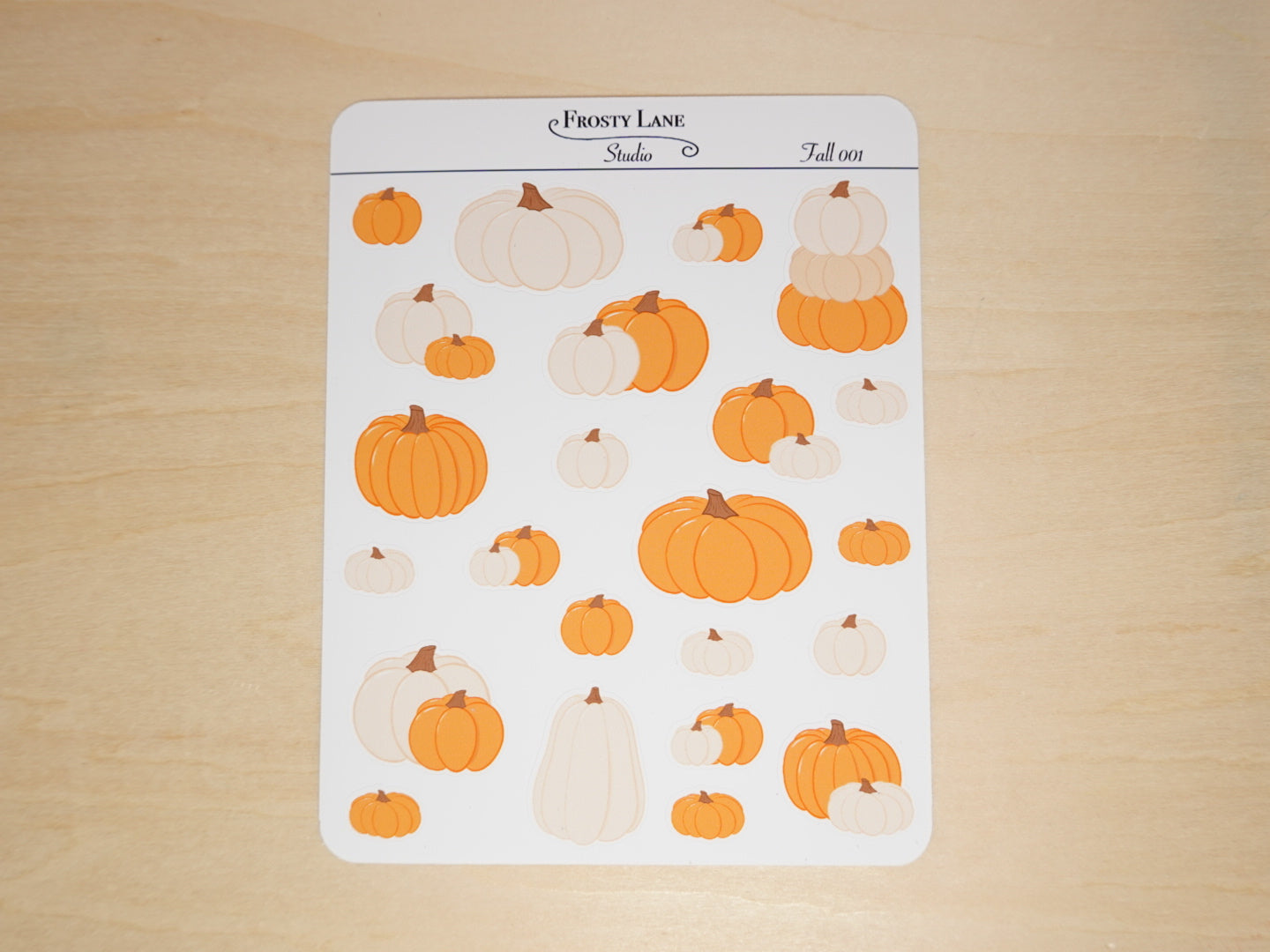Fall001. Pumpkin Patch Sticker Sheet