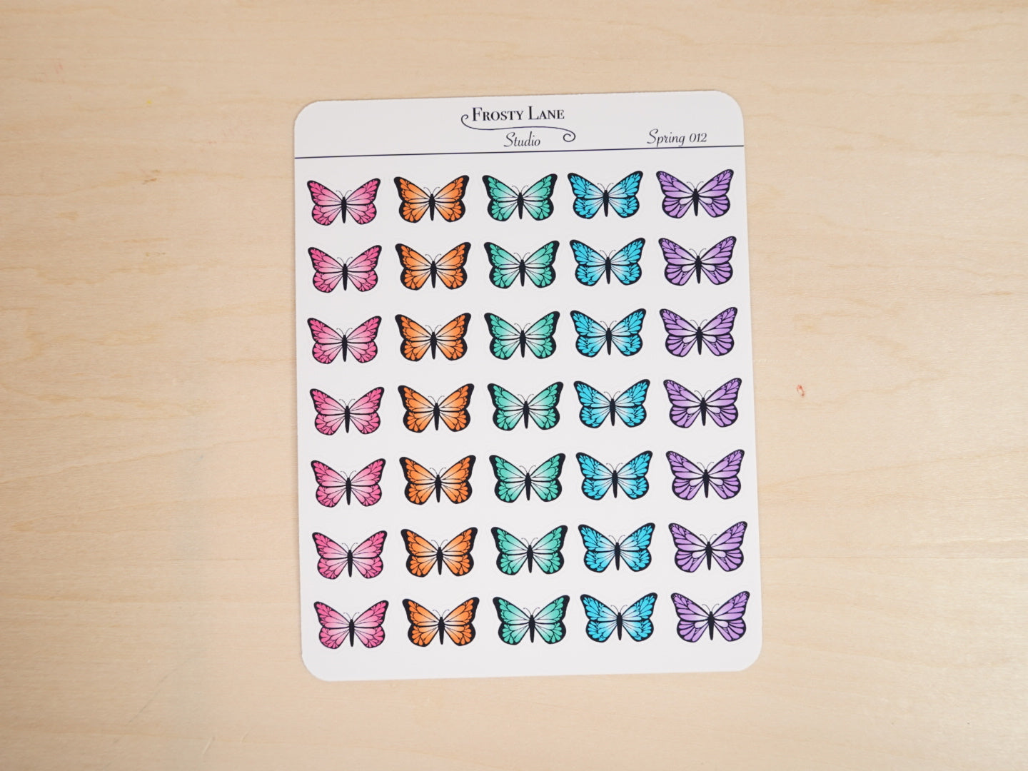 Spring012. Butterfly Sticker Sheet