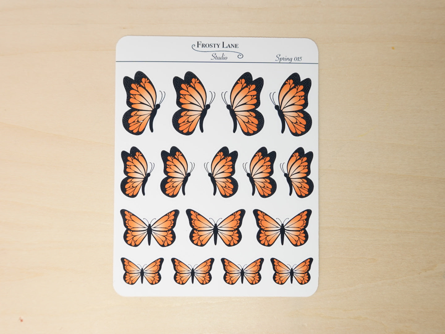 Spring015. Butterfly Sticker Sheet