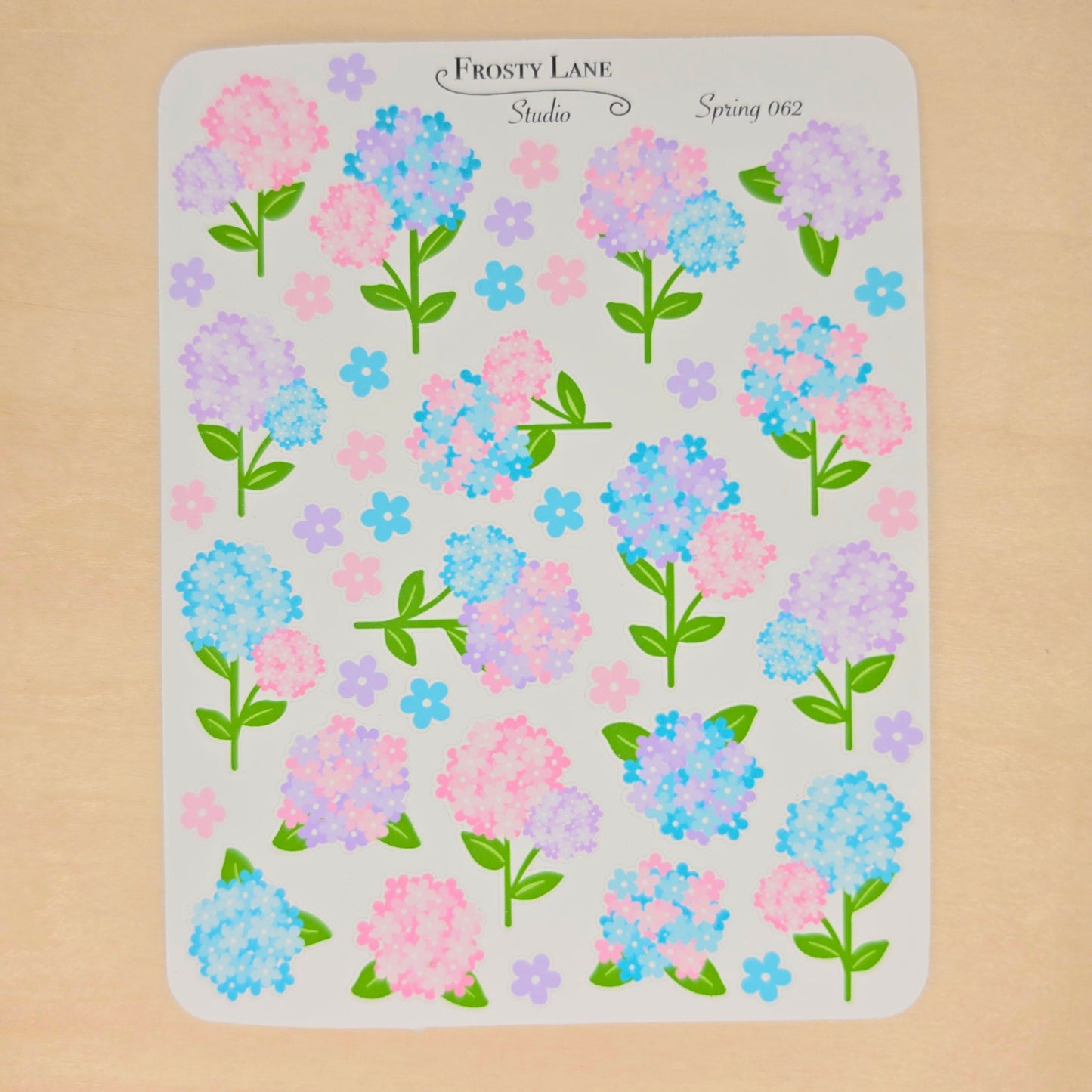 Spring062. Dreamy Hydrangea Sticker Sheet