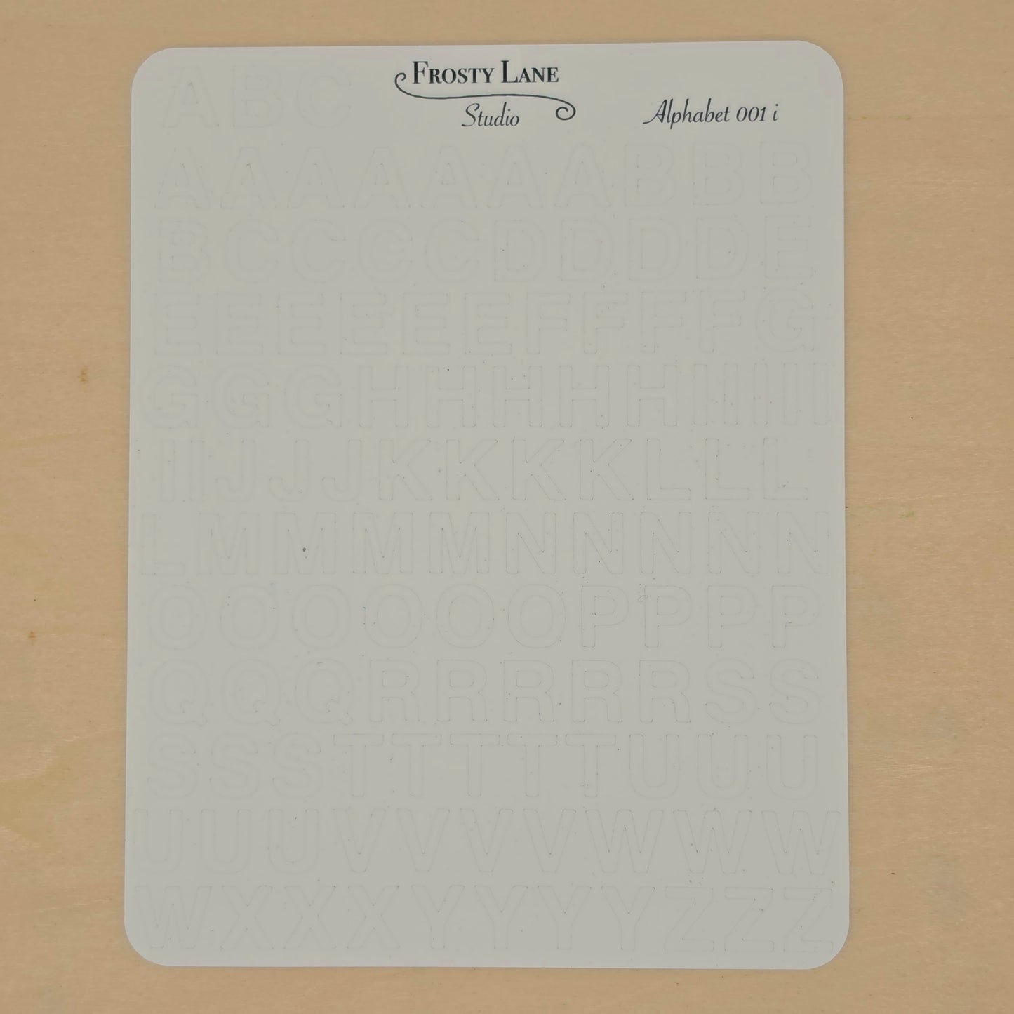 Alphabet 001.i. white