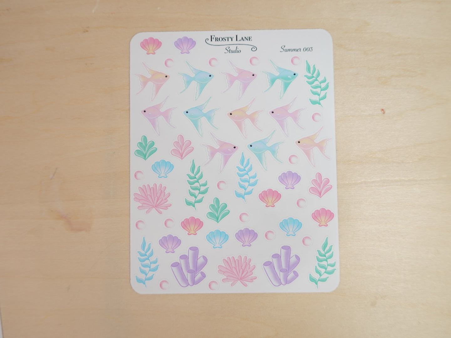 Summer003. Under the Sea Sticker Sheet