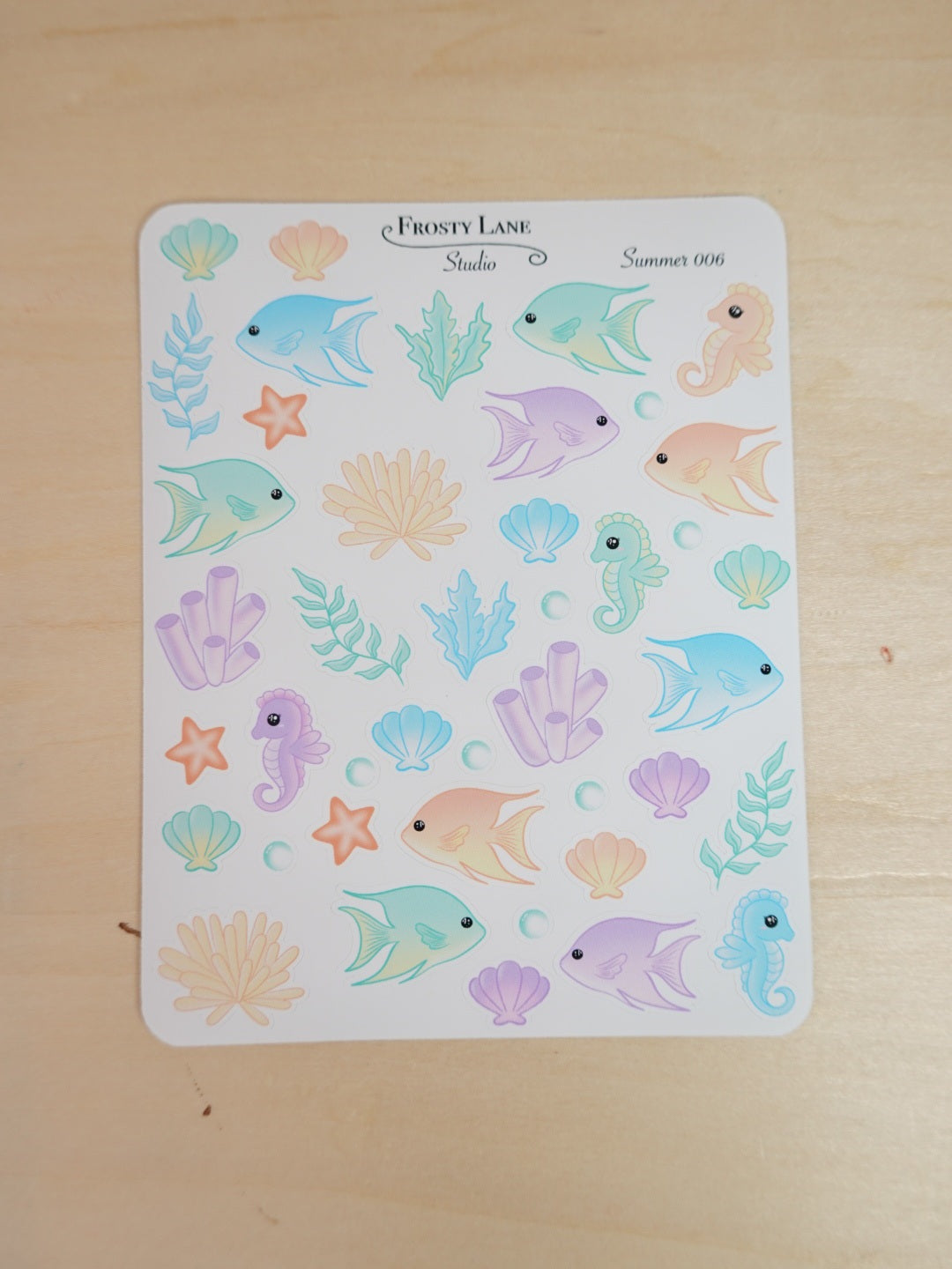Summer006. Under the Sea Sticker Sheet