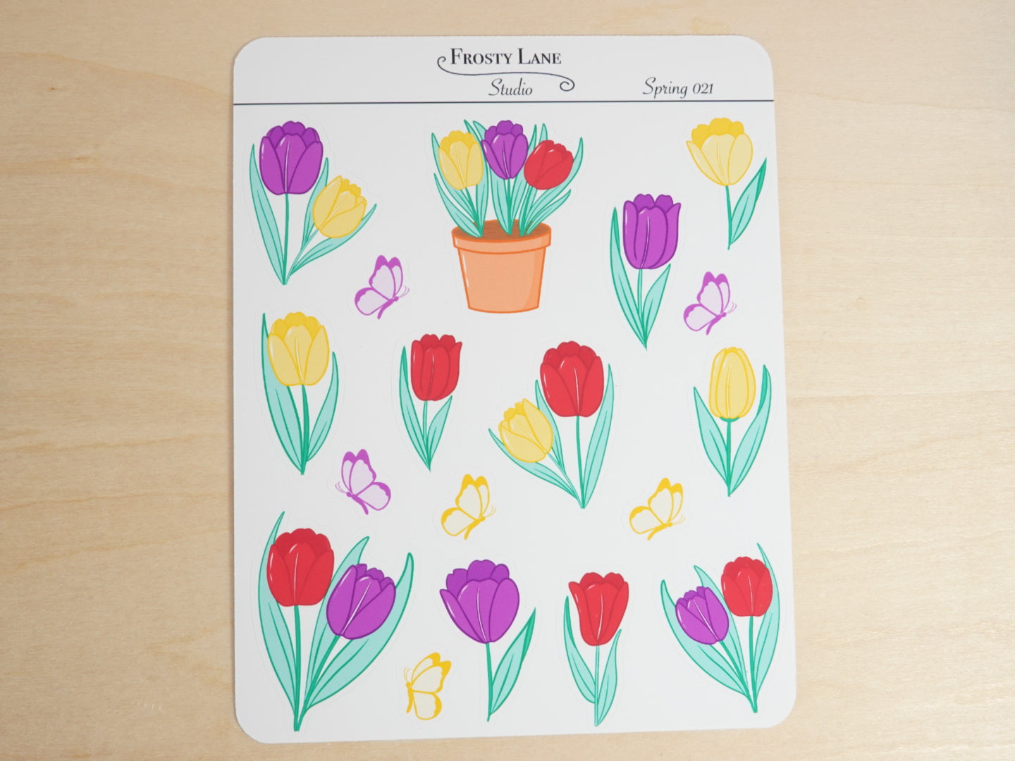 Spring021.Tulip Sticker Sheet