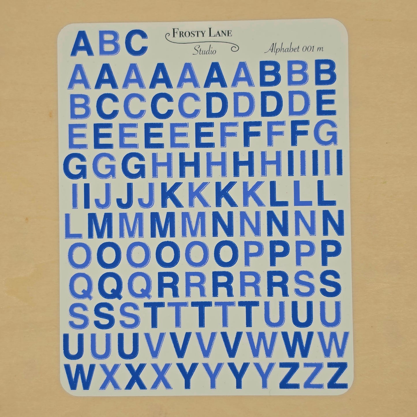 Alphabet 001.m. royal blue