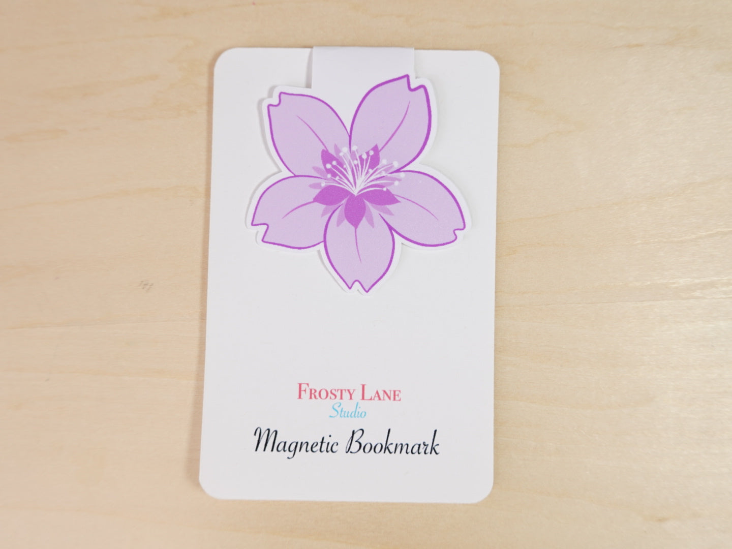 MBM002. Purple Cherry Blossom Magnetic Bookmark