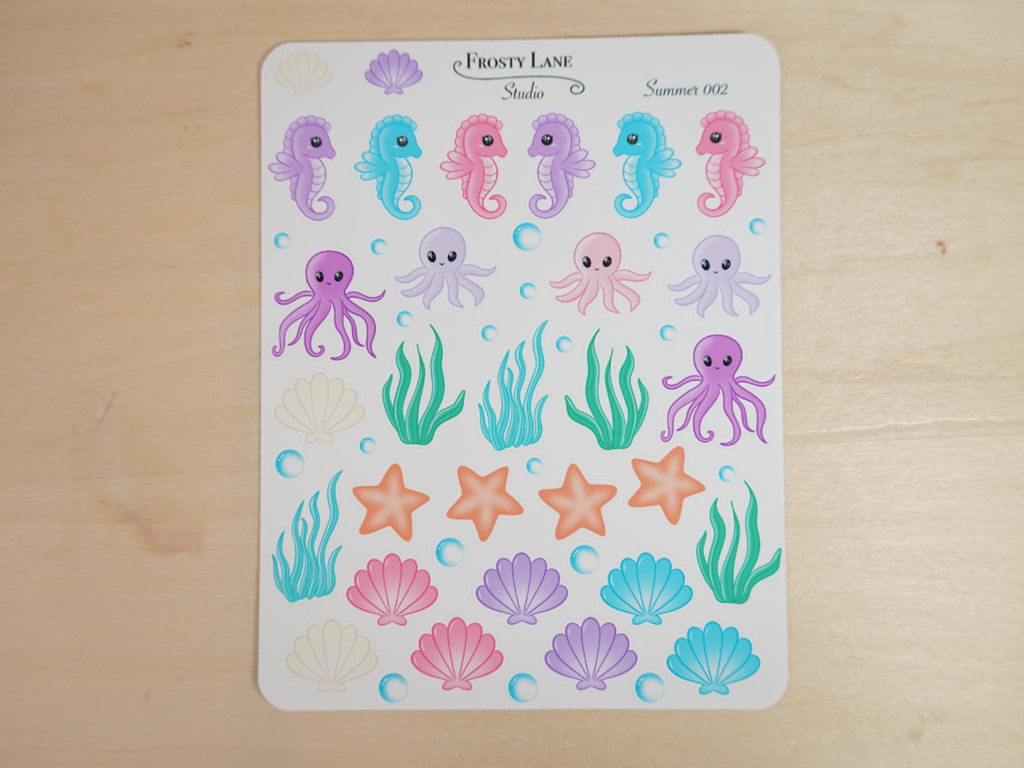 Summer002. Under the Sea Sticker Sheet