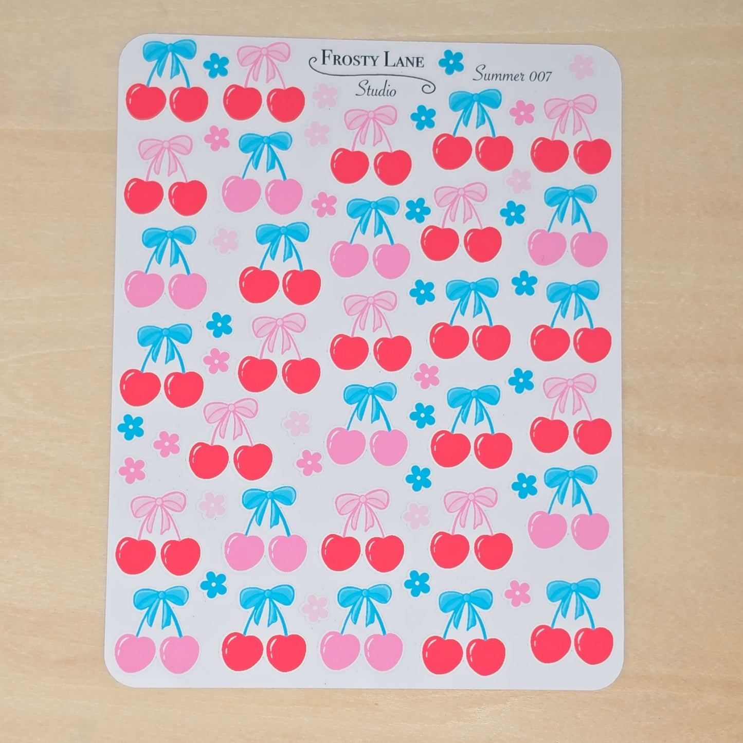 Summer007. Cherry Coquette Sticker Sheet