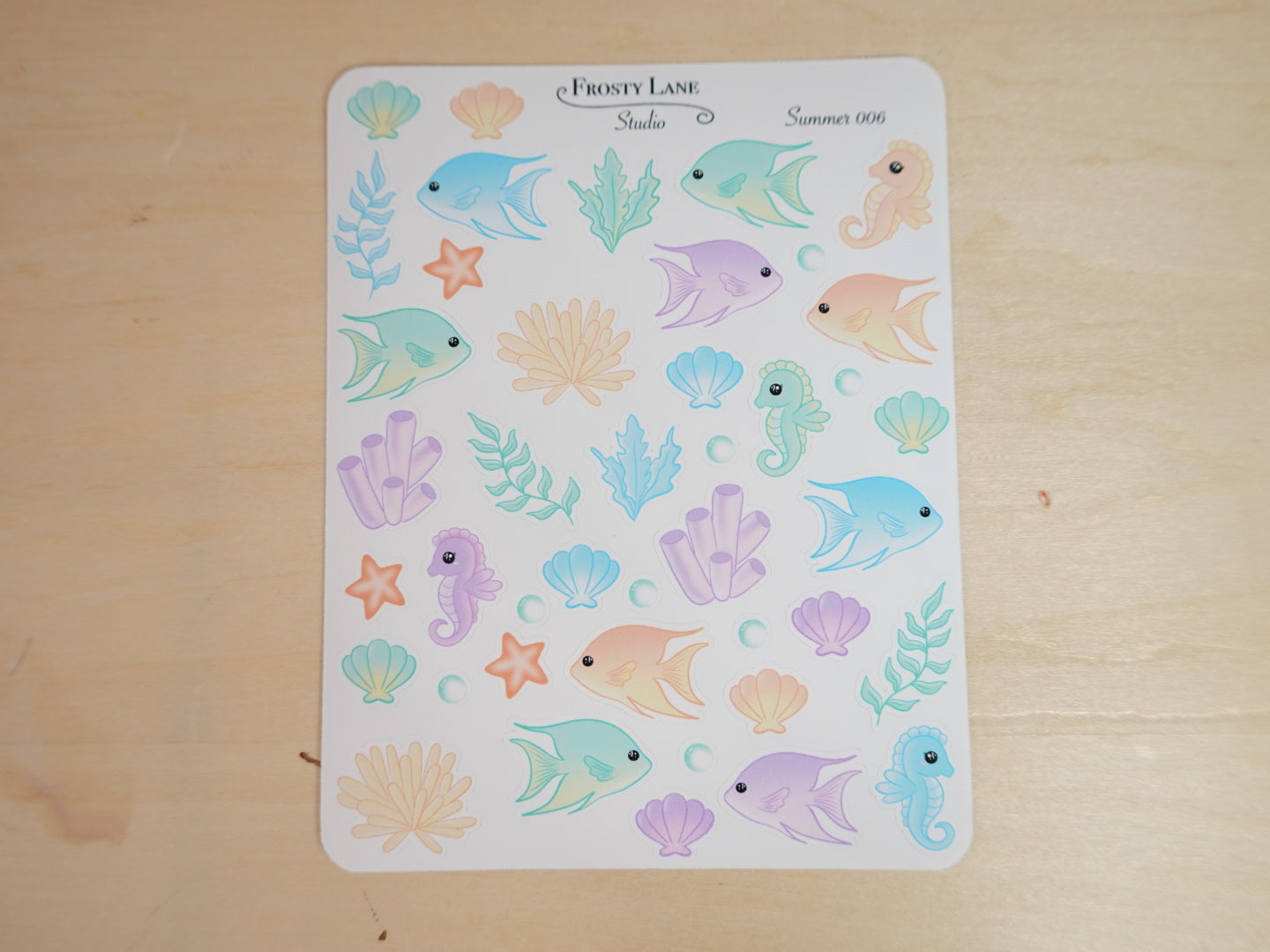 Summer006. Under the Sea Sticker Sheet