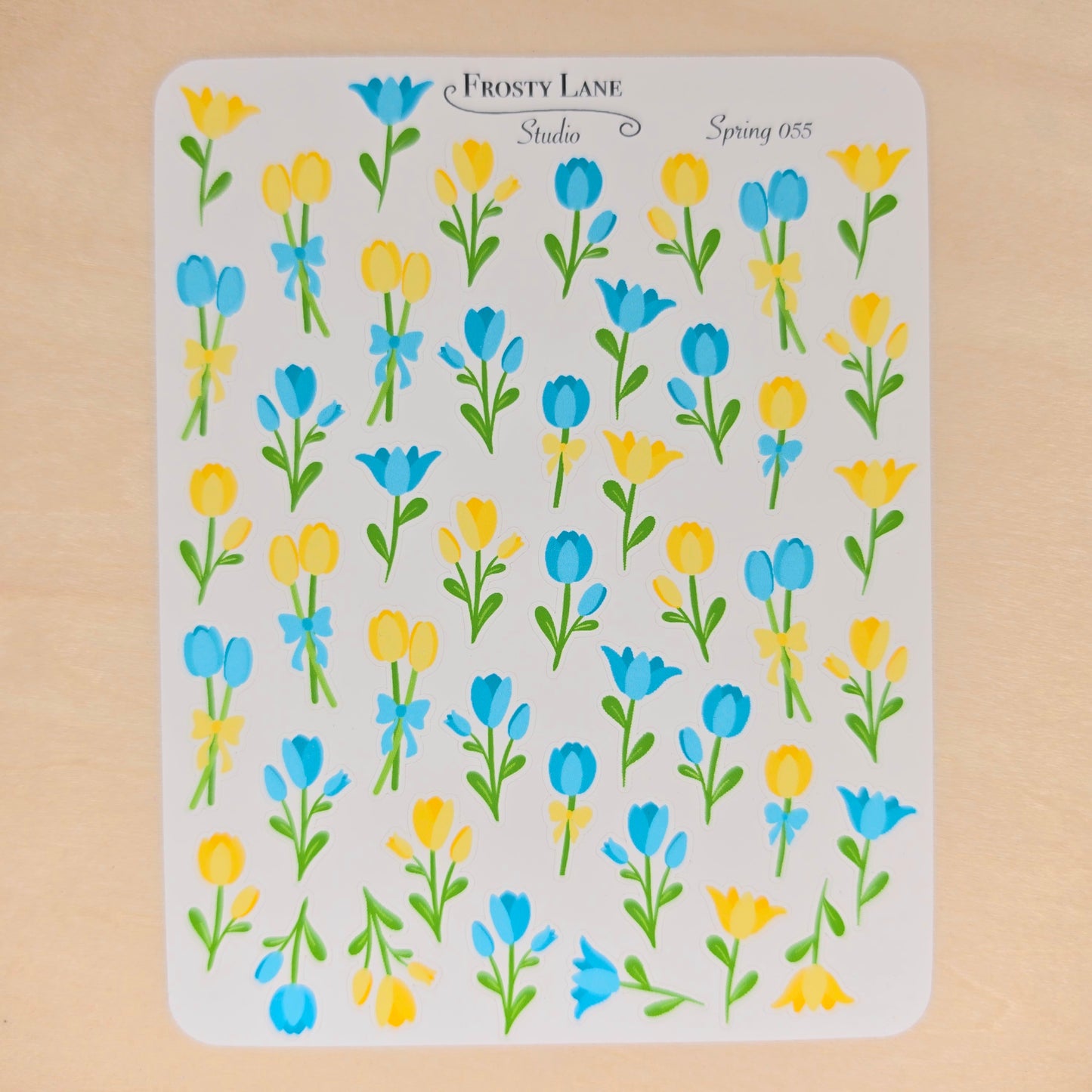 Spring55. Blue and Yellow Tulip Blossoms (Copy)