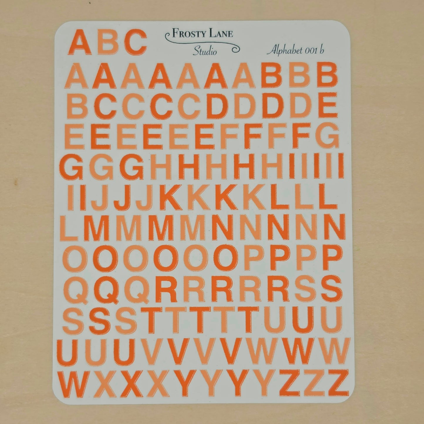 Alphabet 001.b. Orange