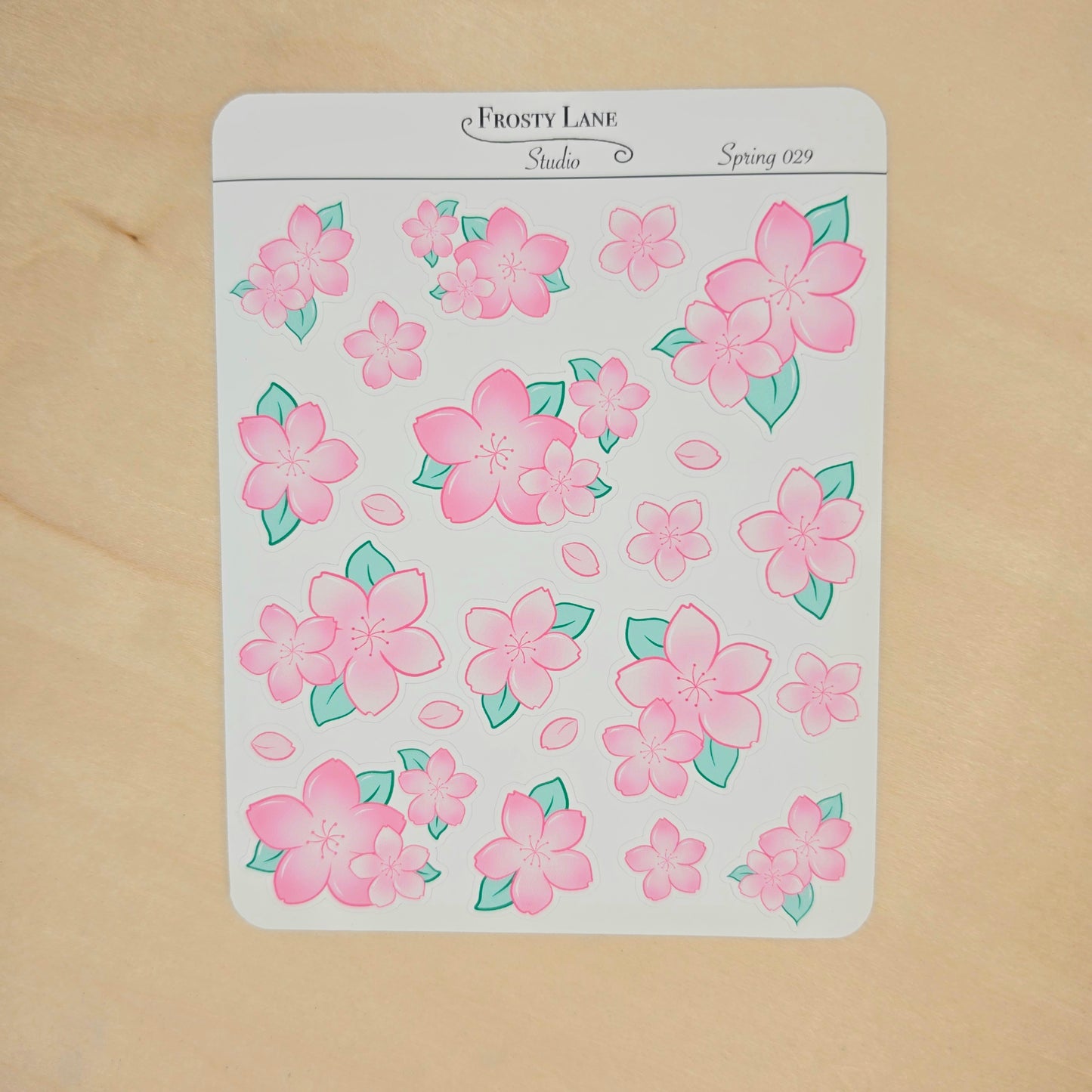 Spring029. Cherry Blossom Sticker Sheet