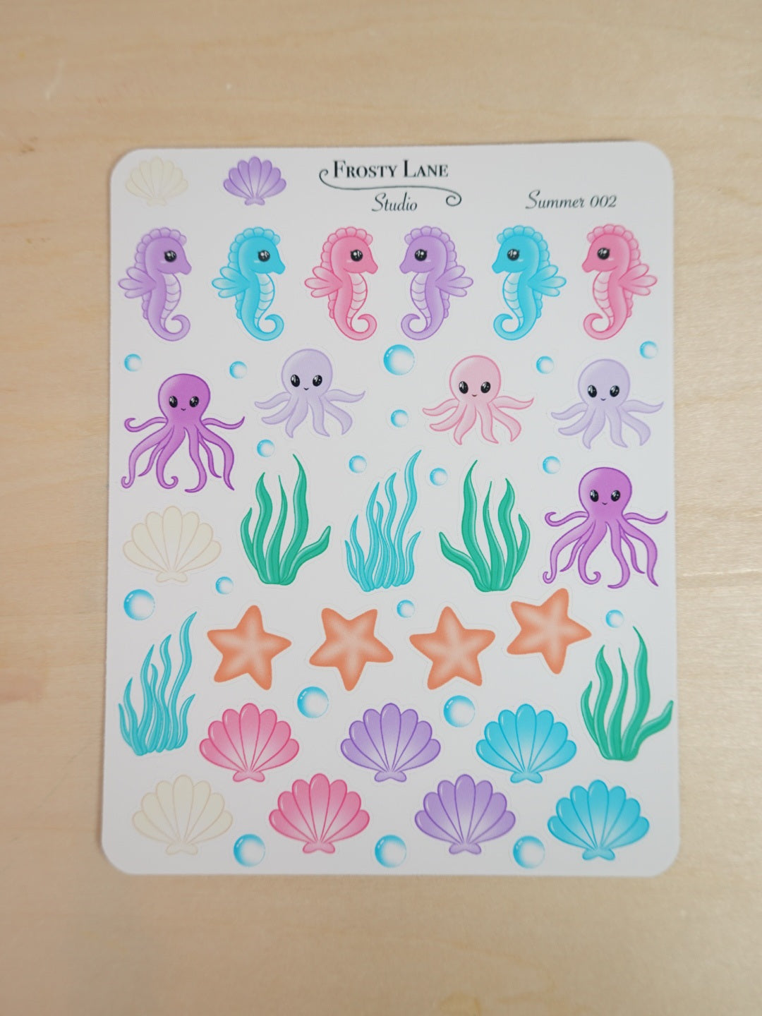 Summer002. Under the Sea Sticker Sheet
