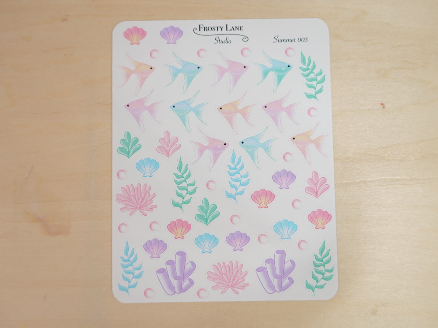 Summer003. Under the Sea Sticker Sheet