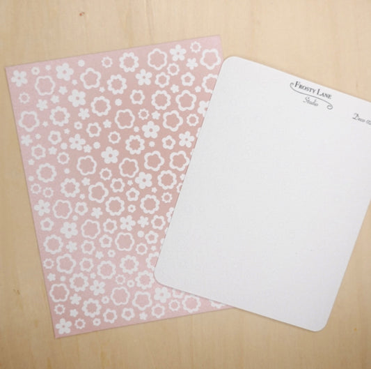 Deco021.i. White Flower Outline Sticker Sheet