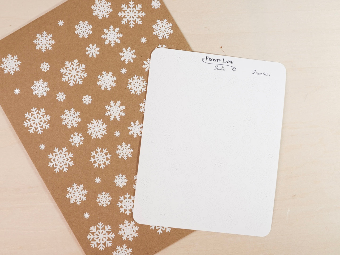 Deco015.i. White Snowflake Sticker Sheet