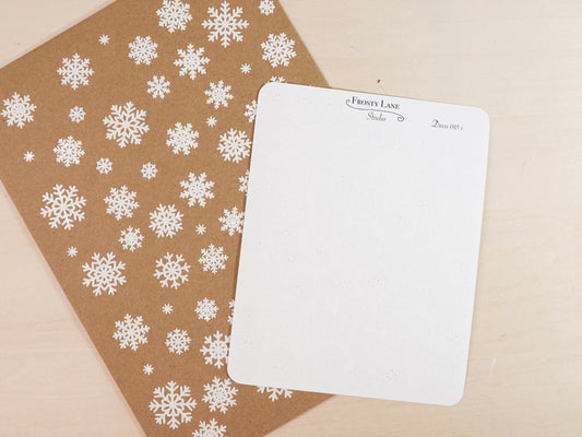 Deco015.i. White Snowflake Sticker Sheet