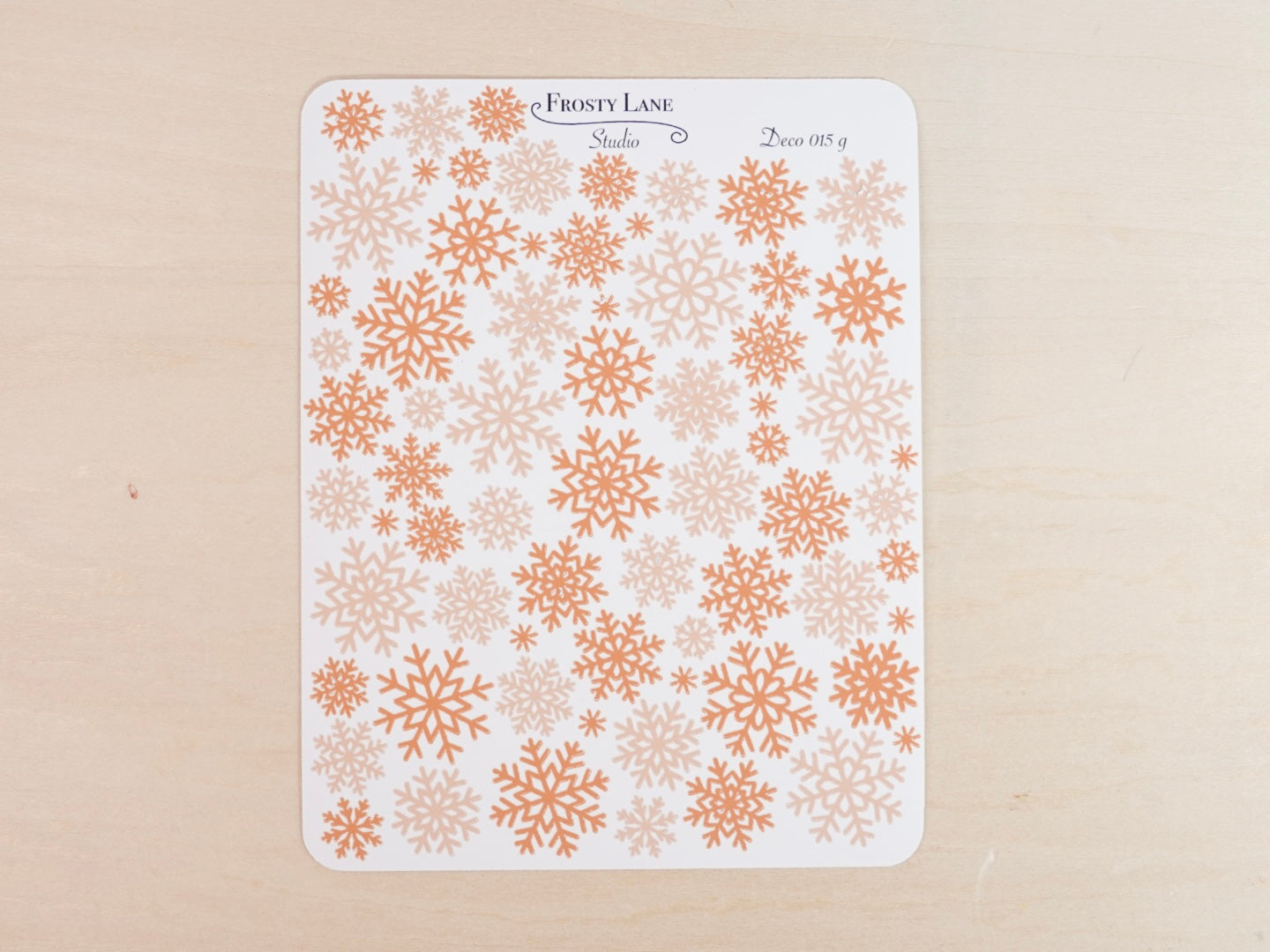 Deco015.g. Brown Snowflake Sticker Sheet
