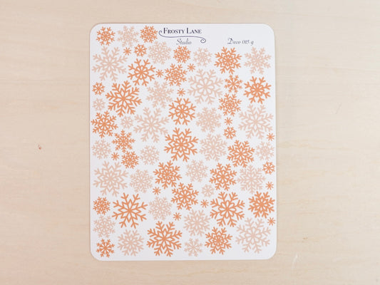 Deco015.g. Brown Snowflake Sticker Sheet