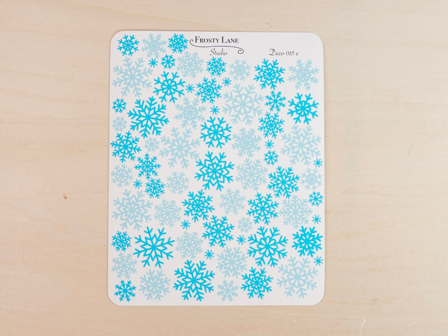 Deco015.e. Blue Snowflake Sticker Sheet