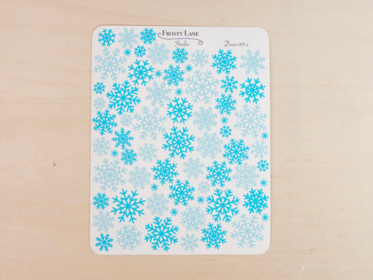 Deco015.e. Blue Snowflake Sticker Sheet