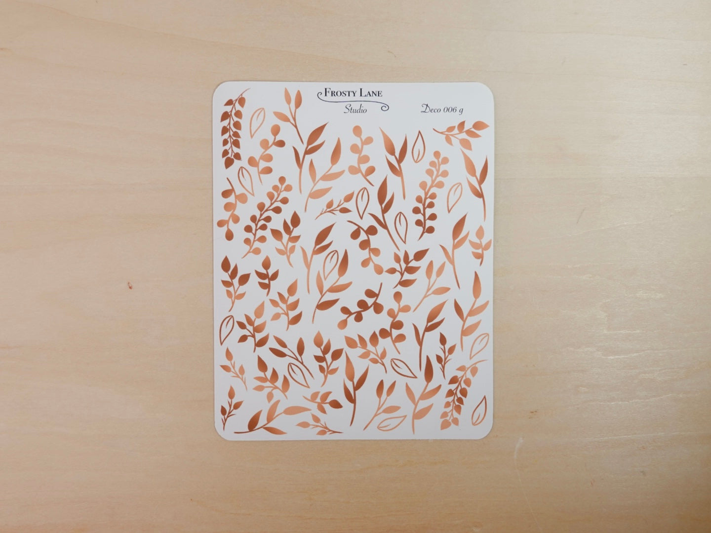 Deco006.g. Brown Leaf Foliage Sticker Sheet