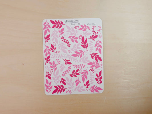 Deco014.a. Pink Foliage Sticker Sheet