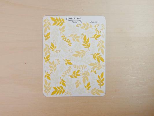 Deco014.c. Yellow Foliage Sticker Sheet