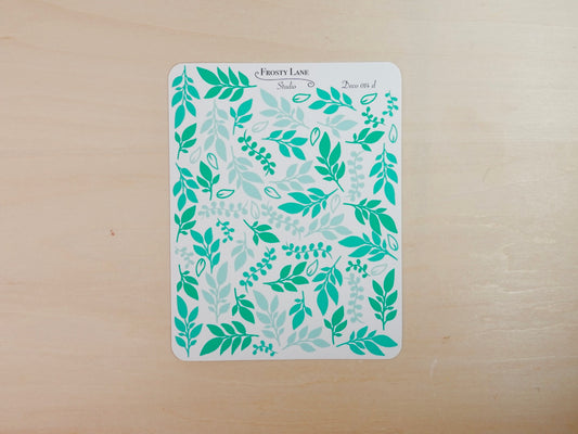Deco014.d. Green Foliage Sticker Sheet
