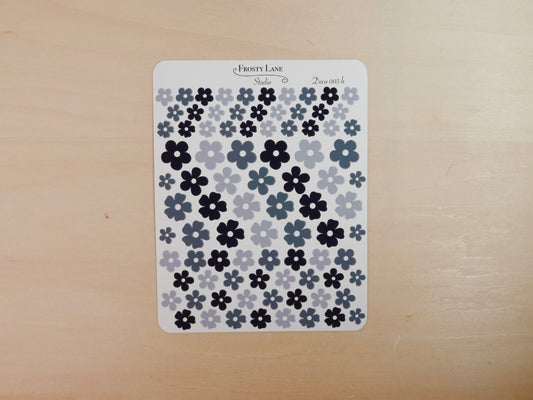 Deco003.i. White Flower Sticker Sheet