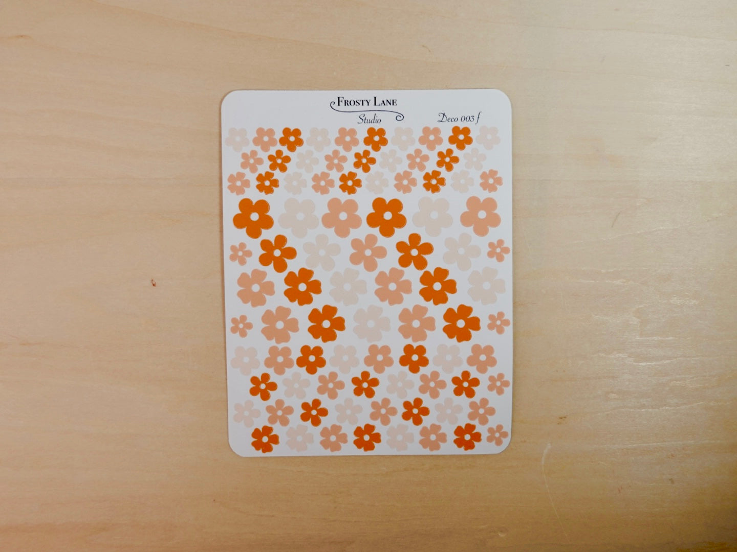 Deco003.f. Orange Flower Sticker Sheet