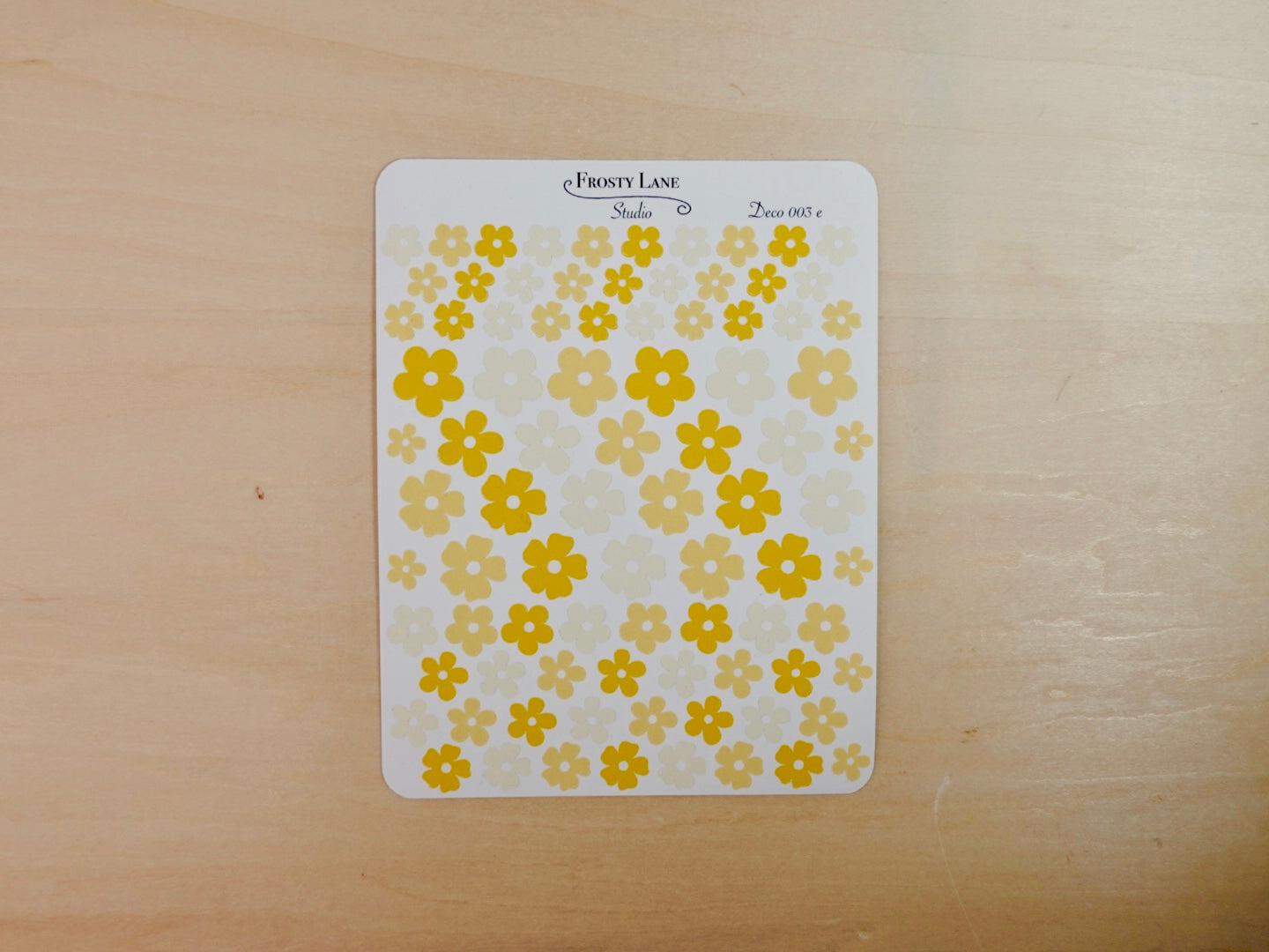 Deco003.e. Yellow Flower Sticker Sheet