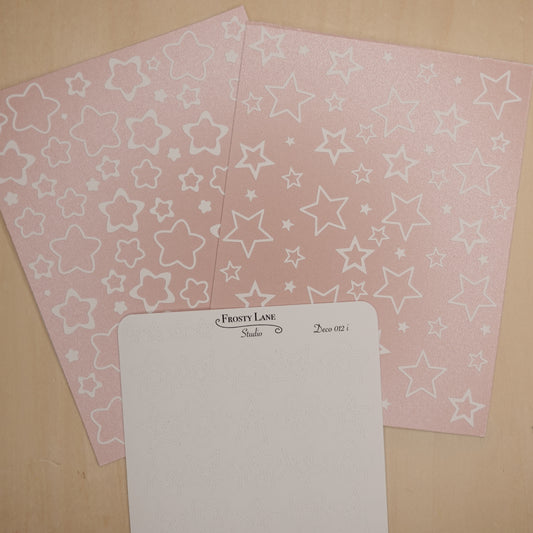 Deco012.i.White Star Outline Sticker Sheet