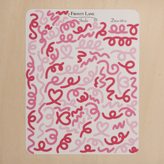 Deco011.a. Confetti Outline Sticker Sheet