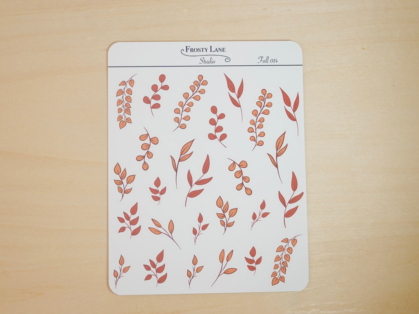 Fall014. Fall Foliage Pumpkin Sticker Sheet